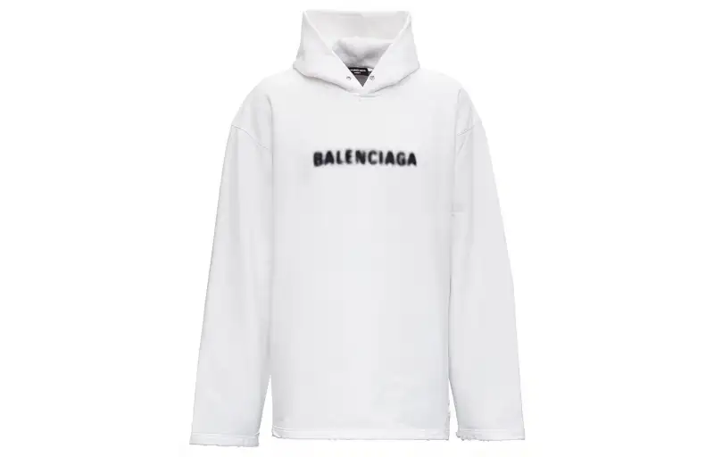 Balenciaga Blurry Logo Print Hoodie