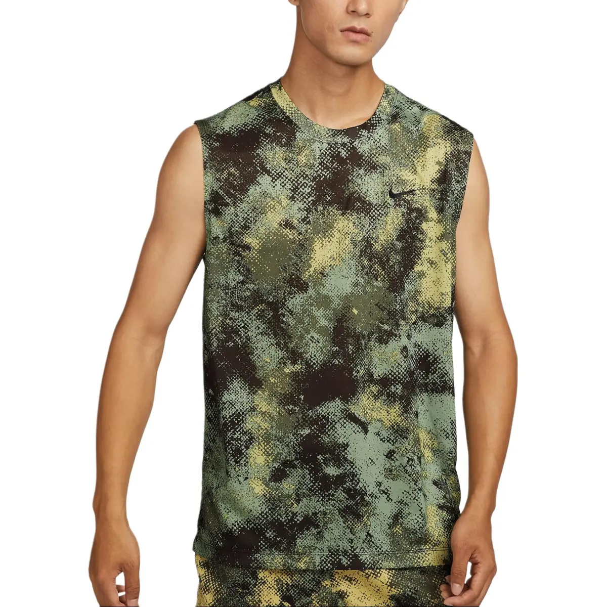 Nike Dri FIT Sleeveless Fitness T Shirt Men's Oil Green