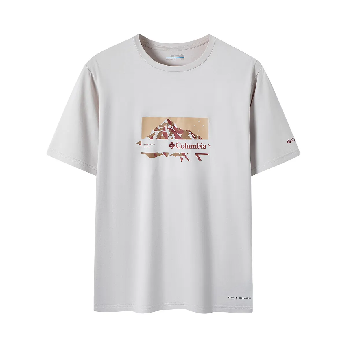 Columbia T-Shirts Men's White Crew Neck Moderate