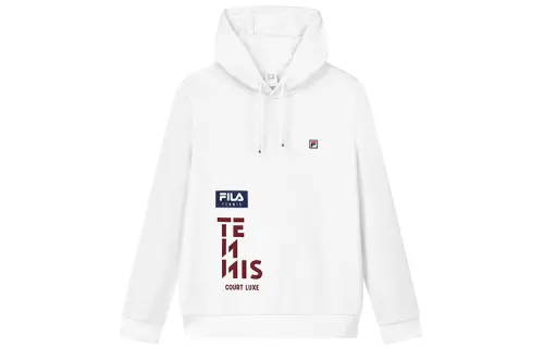 FILA Athletics Sweatshirts Men's Jade White Hooded Moderate Regular