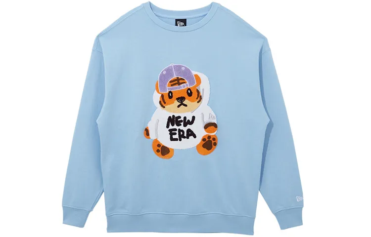 New Era Sweatshirts Unisex Sky Blue Crew Neck Moderate Regular