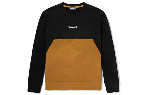 Timberland Sweatshirts Men's Black Wheat Crew Neck Thickened Regular