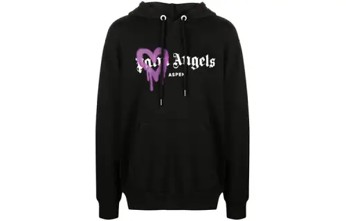 PALM ANGELS Aspen Heart Sprayed Logo Hoodie