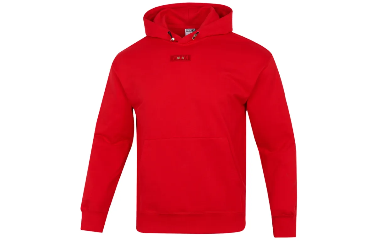 PUMA Sweatshirts Men's Red Hooded Moderate Regular