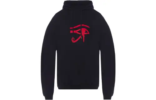 Vetements Sweatshirts Unisex Black Hooded Moderate Regular