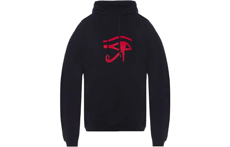 Vetements Sweatshirts Unisex Black Hooded Moderate Regular