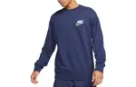 Nike Sweatshirts Men's Marine Blue Crew Neck Moderate Regular