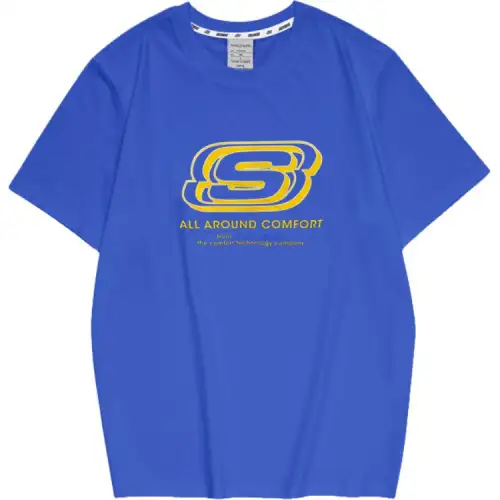 Skechers T Shirt Unisex Light Cobalt Blue