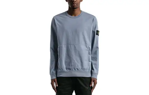 STONE ISLAND Sweatshirts Men's Pink/Blue Crew Neck Moderate Regular