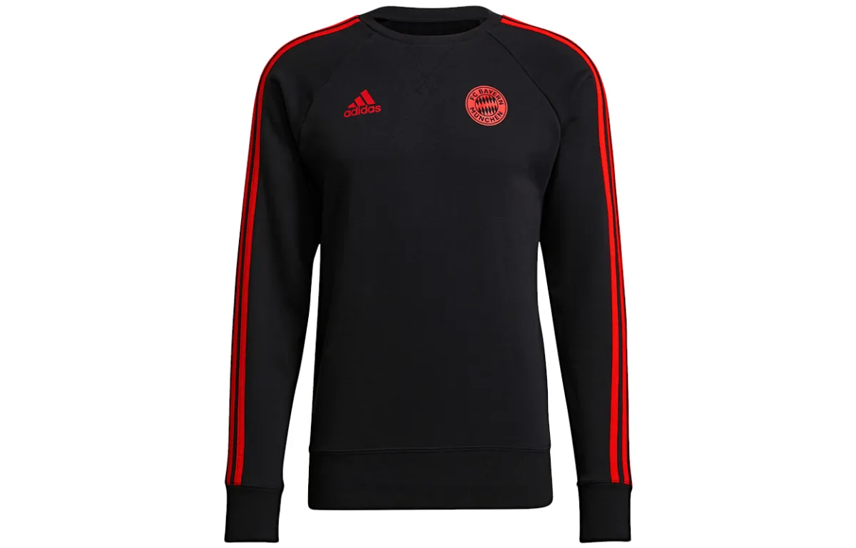 Adidas Sweatshirts Men's Black Crew Neck Moderate Regular