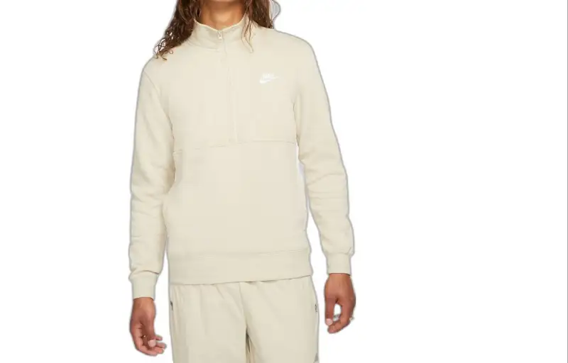 Nike Sweatshirts Men's Beige Stand Collar Moderate