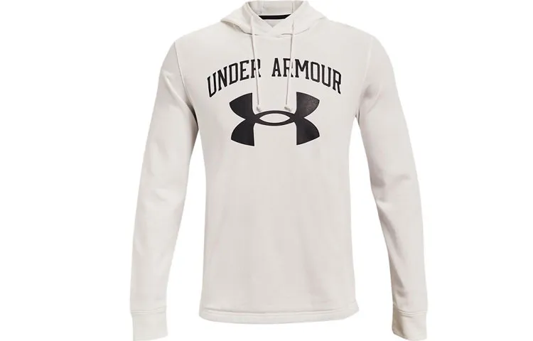 Under Armour Rival Sweatshirts Men's White Hooded Moderate Regular
