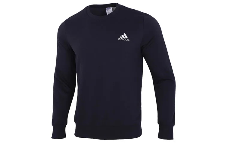 Adidas Sweatshirts Men's Blue Crew Neck Moderate Straight Fit