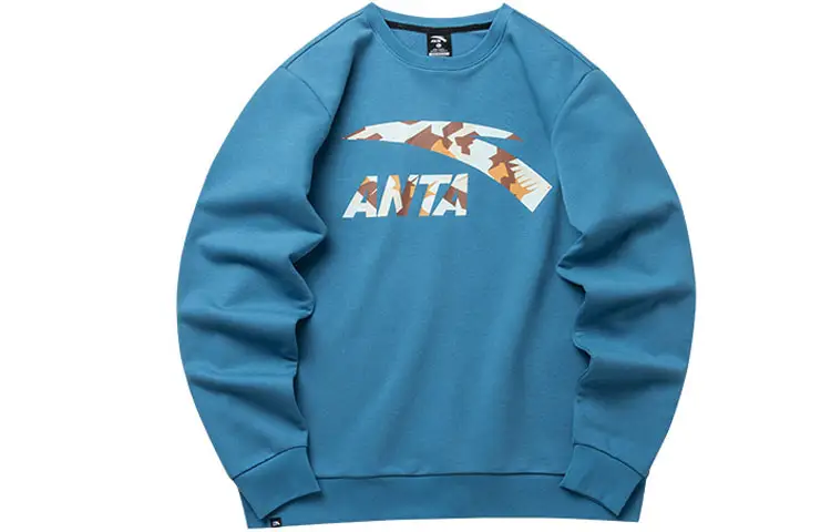 ANTA Life Collection Sweatshirts Men's Battleship Blue Crew Neck Thickened