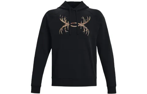 Under Armour Rival Sweatshirts Men's Black Hooded Moderate Straight Fit