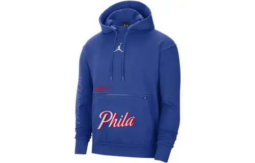 Jordan Philadelphia 76ers Courtside Statement Edition Sweatshirt Men's Blue