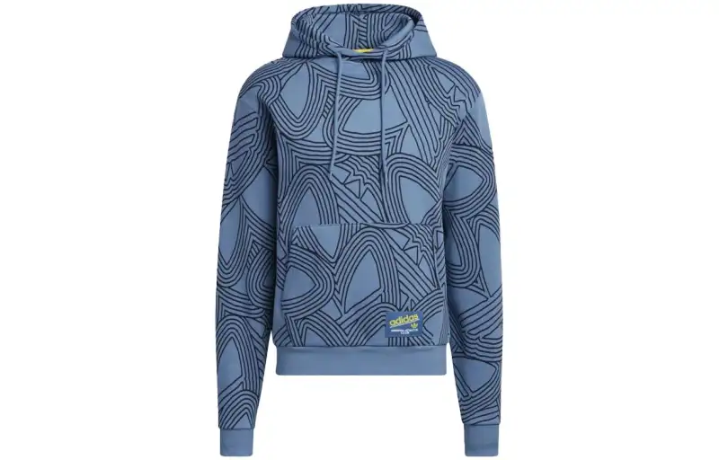 Adidas Originals Sweatshirts Men's Blue Hooded Moderate Regular