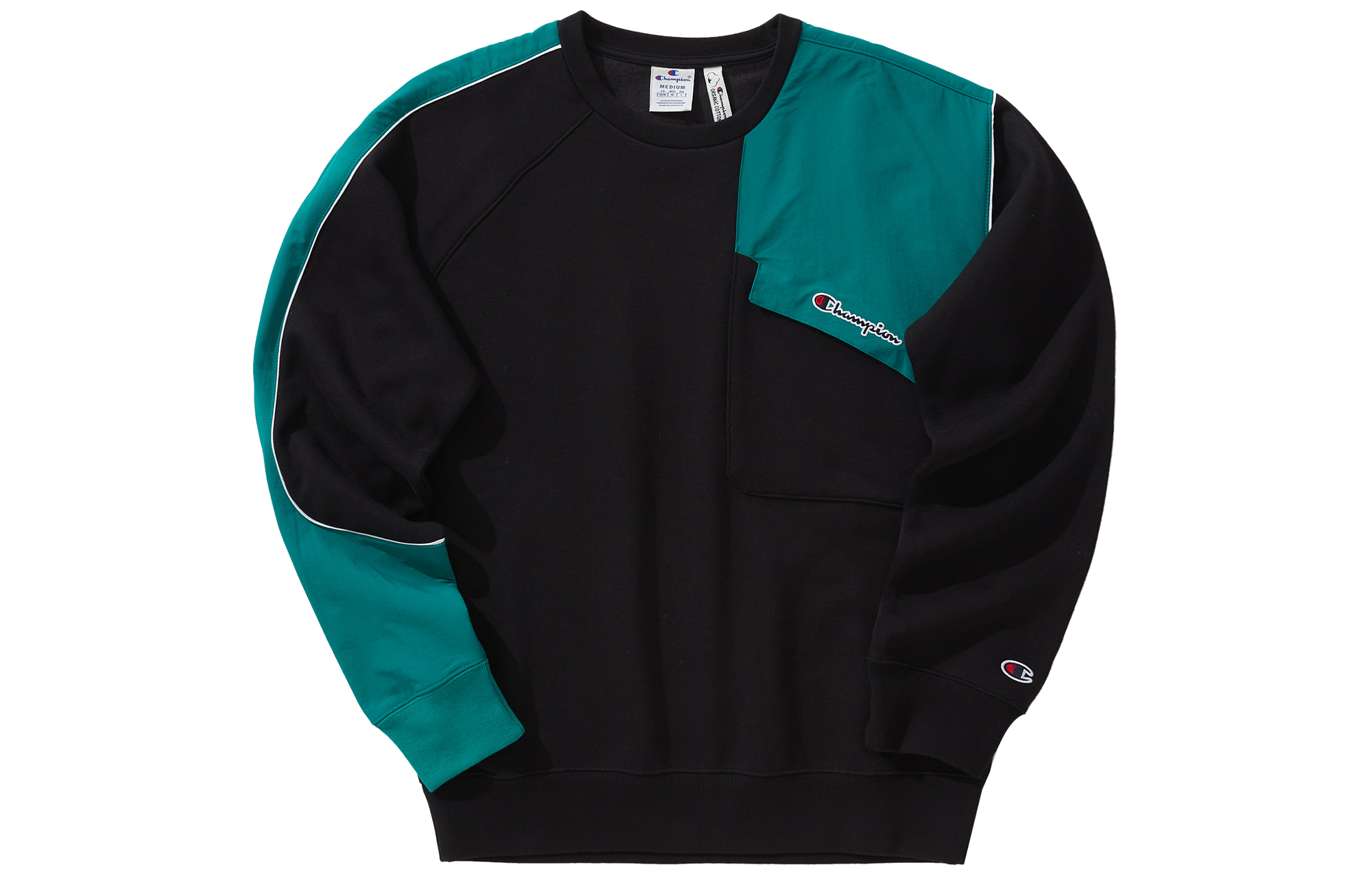Champion Rochester Collection, Letter Logo Multicolor Pullover Athleisure Crew Neck Fleece Lined Sweatshirt