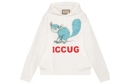 GUCCI Sweatshirt With Iccug Animal Print By Freya Hartas