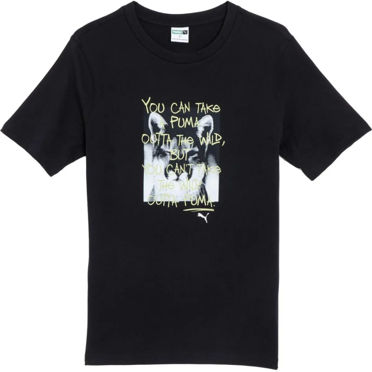PUMA ESSENTIALS T-Shirts Unisex Black Crew Neck Moderate