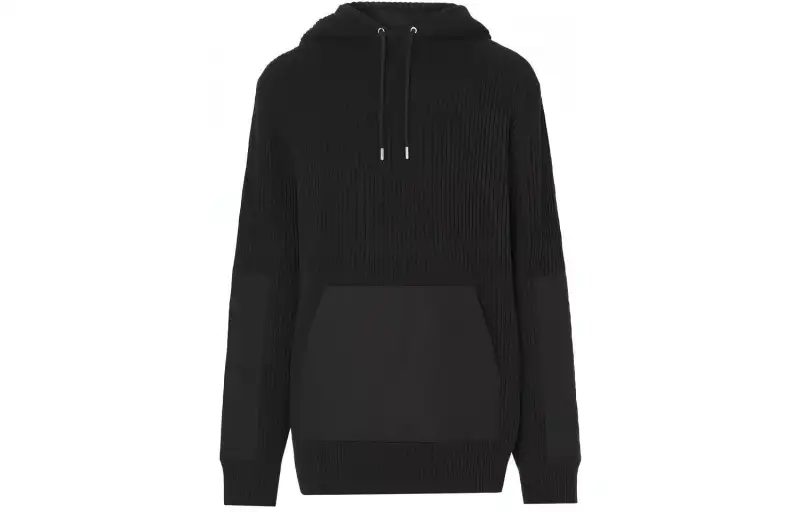 Burberry Sweatshirts Men's Black Hooded Moderate