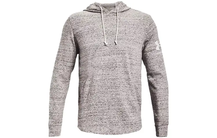 Under Armour Rival Sweatshirts Men's Agate White Hooded Moderate Regular