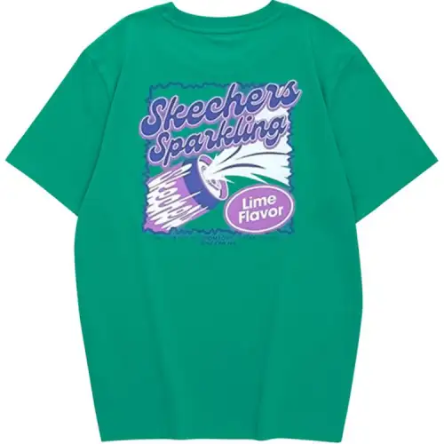 Skechers Colorful T Shirt Unisex Leaf Green