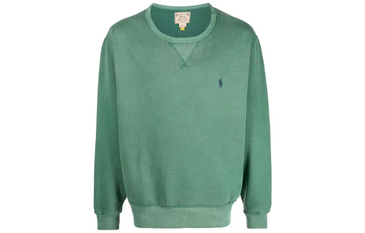 Polo Ralph Lauren Sweatshirts Men's Green Crew Neck Moderate Regular