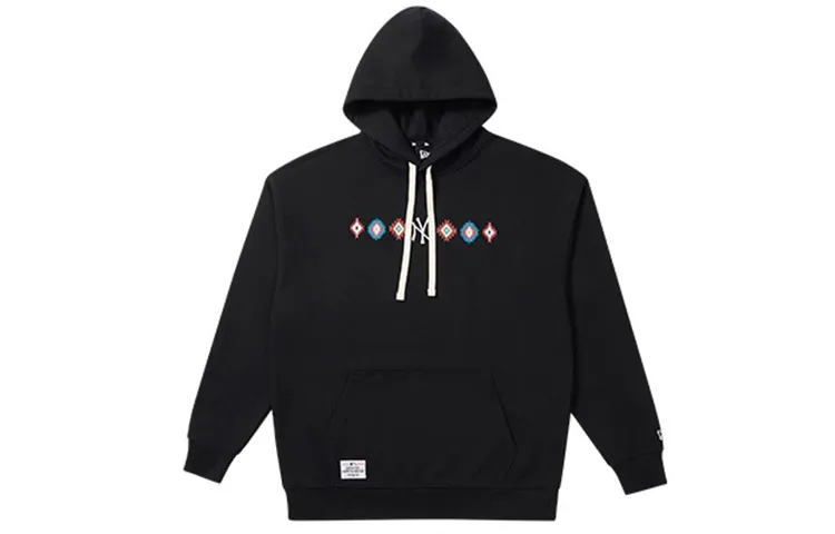 New Era Sweatshirts Unisex Black Hooded Moderate Regular