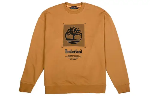 Timberland Sweatshirts Men's Wheat Crew Neck Moderate Regular