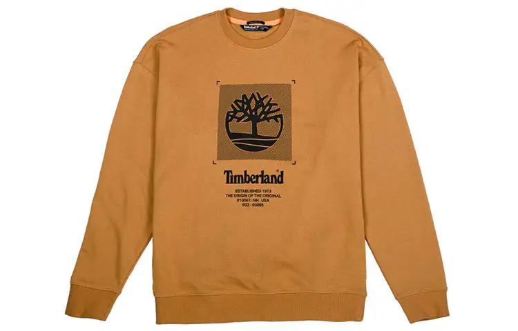 Timberland Sweatshirts Men's Wheat Crew Neck Moderate Regular