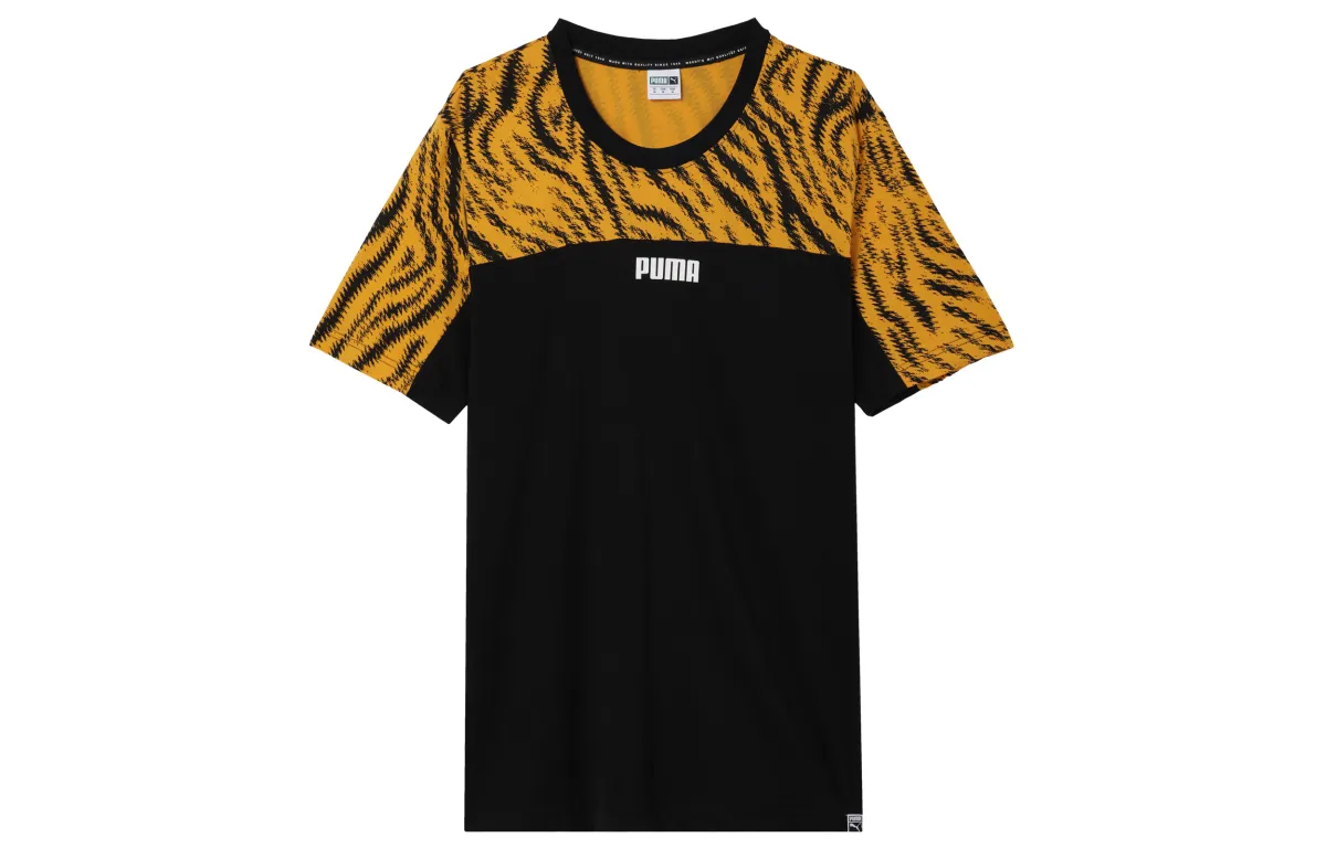 PUMA T Shirt Men's Black Yellow