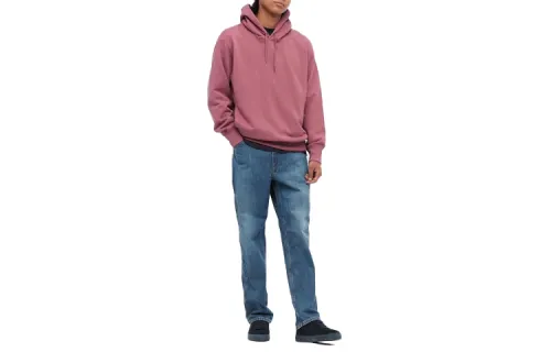 UNIQLO Sweatshirts Unisex Peach Pink Hooded Moderate Regular