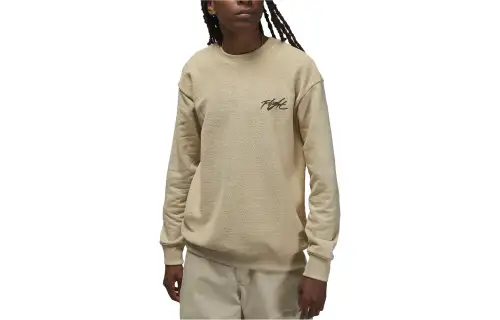Jordan Sweatshirts Men's Green Crew Neck Moderate Regular