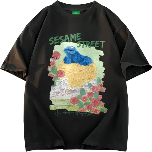 SESAME STREET T Shirts Unisex Crew Neck Thin Heavyweight