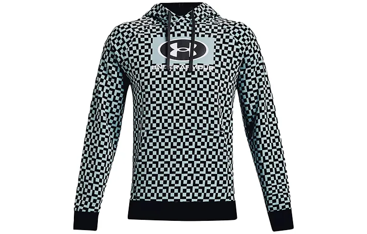 Under Armour Rival Sweatshirts Men's Sea Wave Blue Hooded Thickened Regular