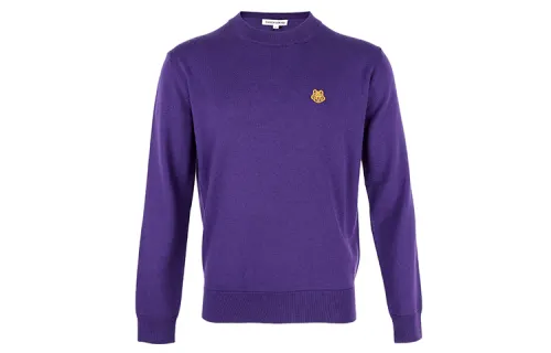 KENZO Sweatshirts Men's Purple Crew Neck Moderate Regular