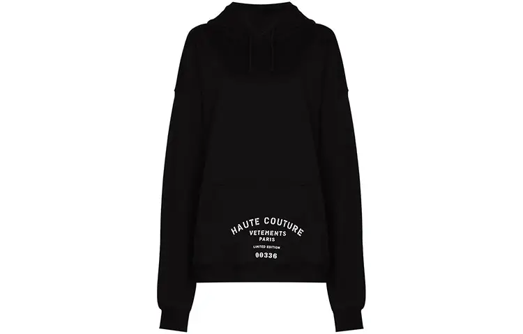 Vetements Sweatshirts Men's Black Hooded Moderate