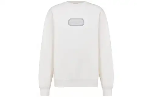 DIOR Sweatshirts Men's White Crew Neck Moderate Other