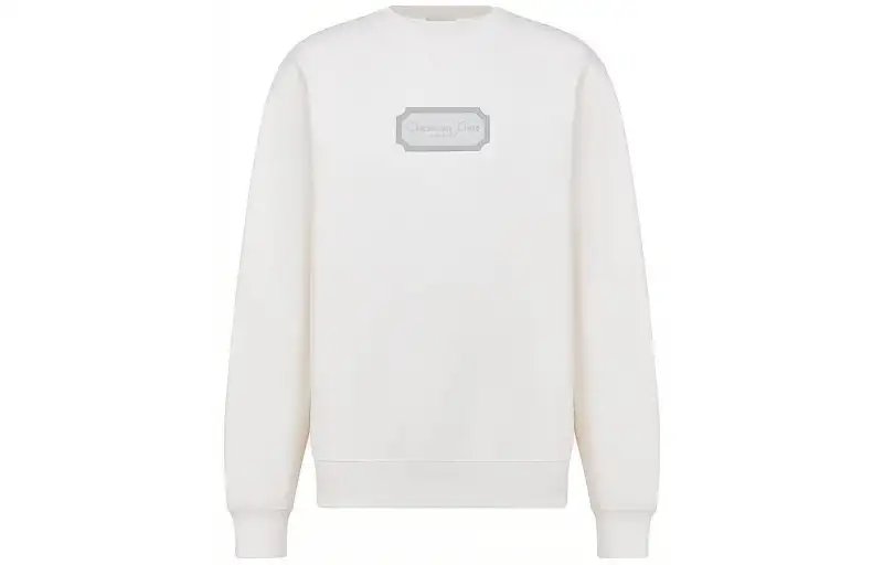 DIOR Sweatshirts Men's White Crew Neck Moderate Other