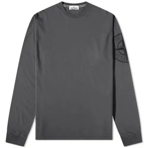 STONE ISLAND Sweatshirts Men's Charcoal Crew Neck Moderate