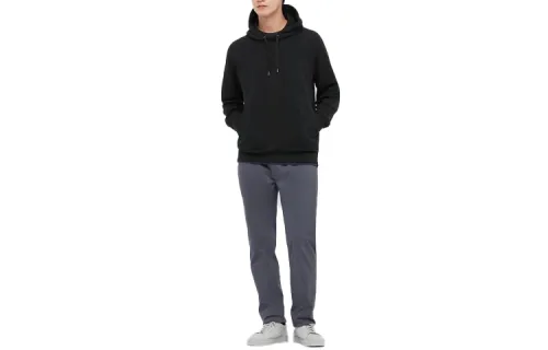 UNIQLO Sweatshirts Unisex Black Hooded Moderate Regular