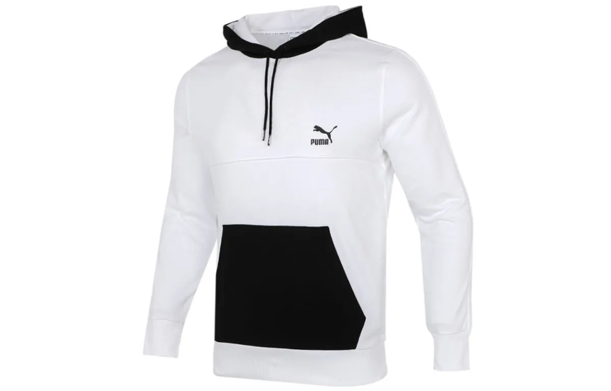 PUMA Sweatshirts Men's White Hooded Moderate Regular