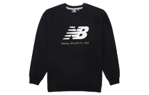 New Balance Sweatshirts Men's Black Crew Neck Moderate Other