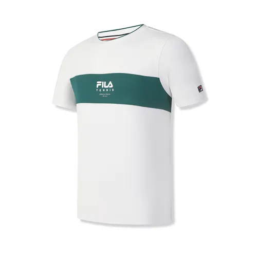 FILA Tennis T Shirt Men's Jade White