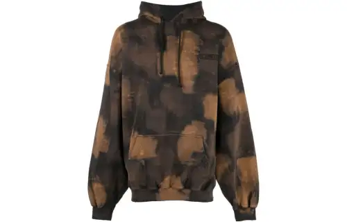 Vetements Logo Embroidered Overbleached Hoodie