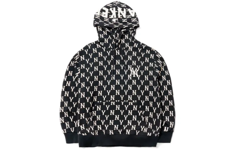 MLB Sweatshirts Unisex Black Hooded (Non-detachable) Moderate