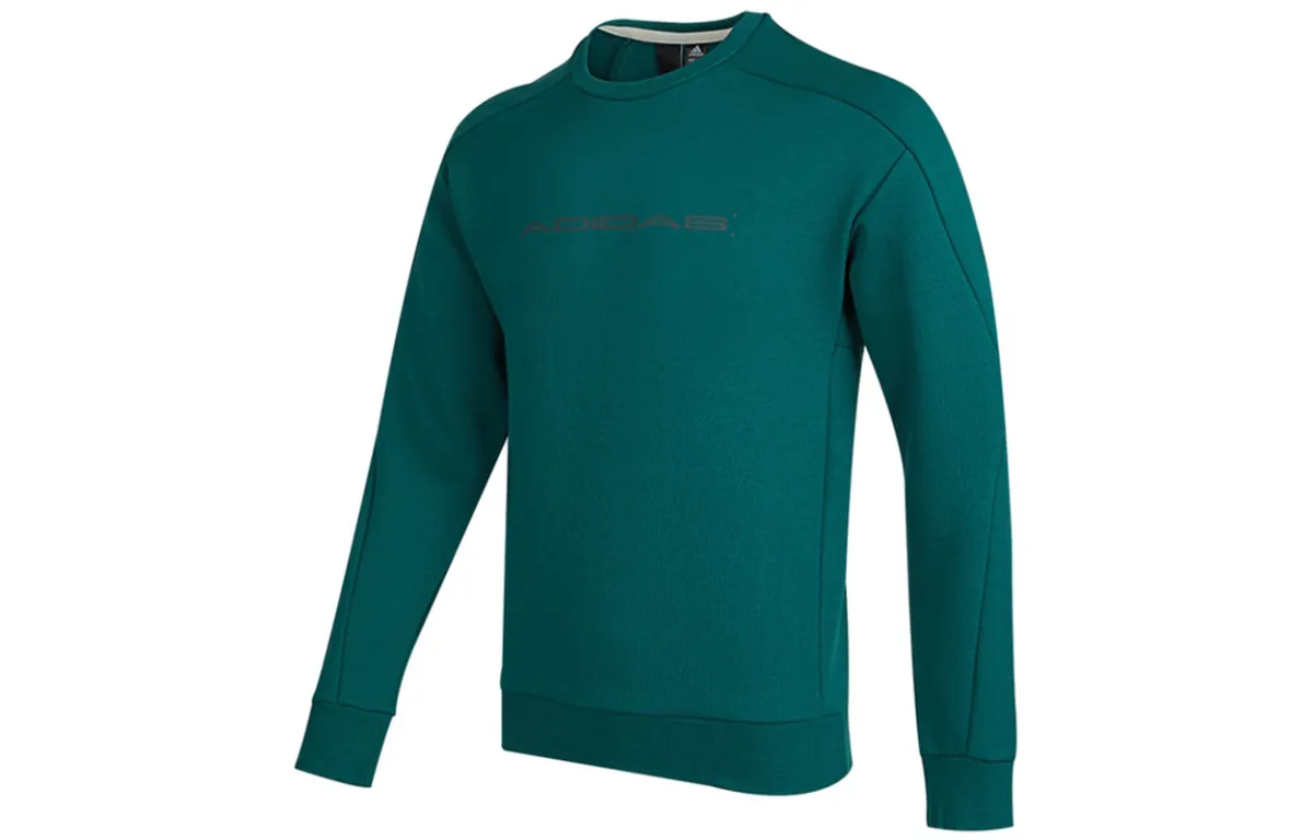 Adidas Sweatshirts Men's Forest Green Crew Neck Moderate Regular