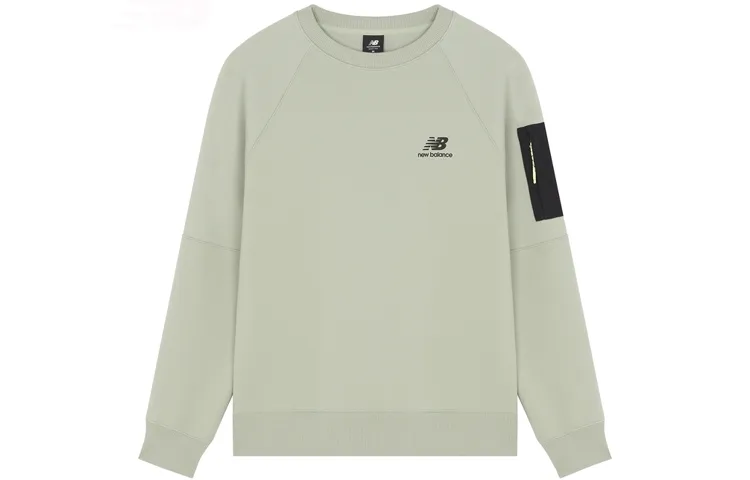 New Balance Sweatshirts Men's Green Crew Neck Moderate Regular