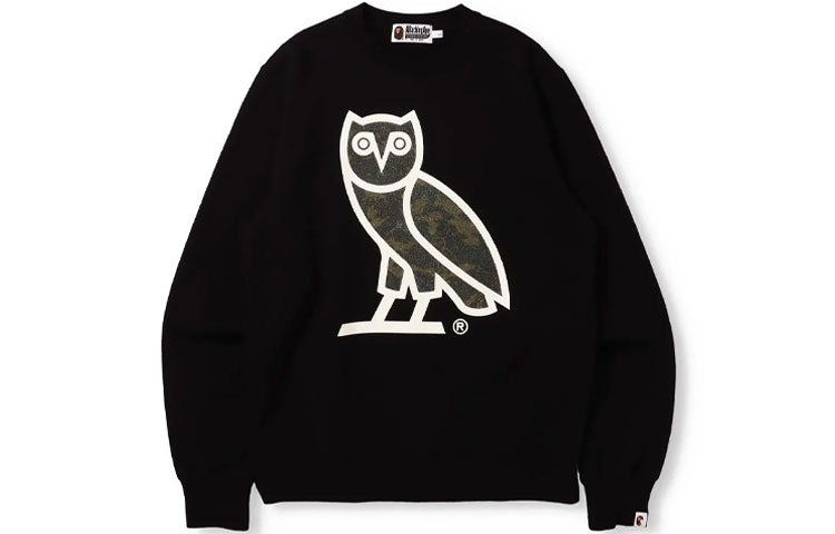 Bape X Ovo Glass Beads Woodland Camo Crewneck